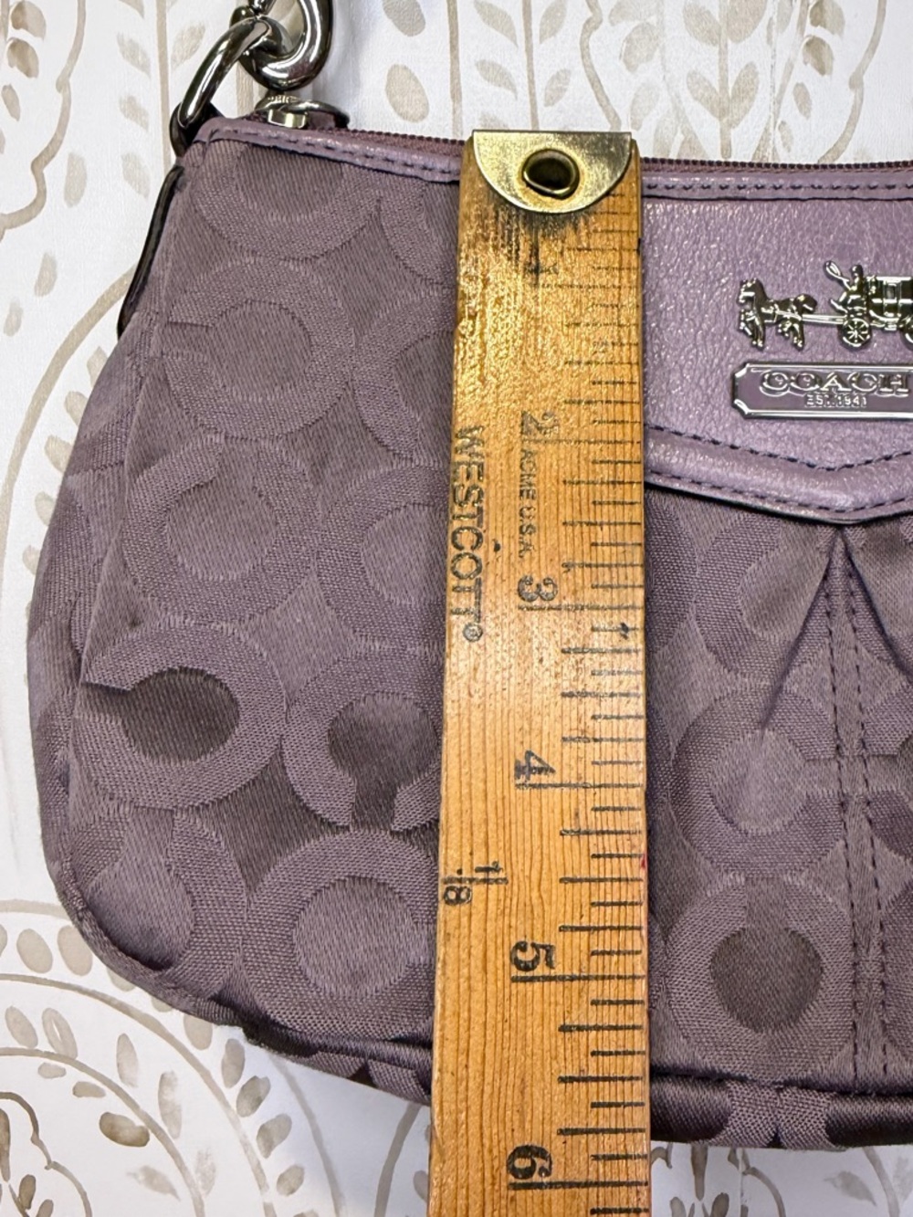 Coach Dark Purple/Lavender Small Shoulder Purse - Picture 12 of 14